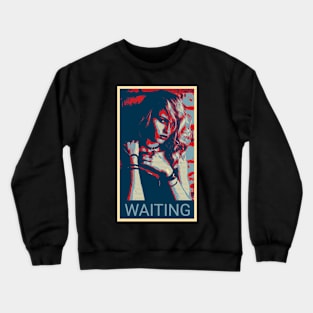 Waiting Girl - Shepard Fairey style design Crewneck Sweatshirt